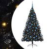 vidaXL &Aacute;rbol de Navidad Artificial Preiluminado Negro 180 cm PVC