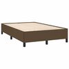 vidaXL Cama box spring con colch&oacute;n tela marr&oacute;n oscuro 120x190 cm