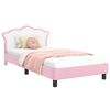 vidaXL Cama para ni&ntilde;os con cabecero con cabecera Rosa 90 x 190 cm PU