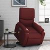 vidaXL Sill&oacute;n de masaje elevable el&eacute;ctrico cuero artificial rojo tinto