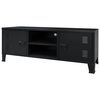 vidaXL Mueble para TV metal estilo industrial negro 120x35x48 cm