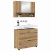 vidaXL Juego de muebles de ba&ntilde;o con puerta 2 pcs Roble artesanal