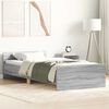 vidaXL Estructura de cama madera de ingenier&iacute;a Sonoma gris 75x190 cm