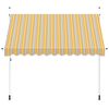 vidaXL Toldo manual retr&aacute;ctil 300 cm amarillo y azul a rayas