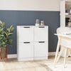 vidaXL Aparadores 2 uds madera contrachapada blanco 30x30x70 cm