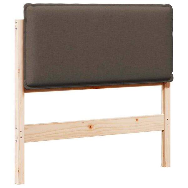 vidaXL Cabecero tapizado con cabecera Gris Natural y Claro 75 cm