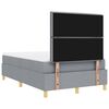 vidaXL Cama tipo Box Spring con colch&oacute;n Gris Claro 120 x 190 cm tela