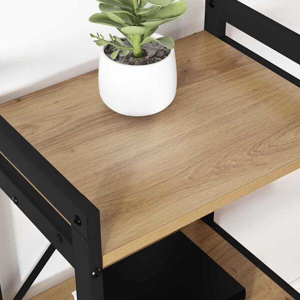 vidaXL Estante de libros Roble artesanal 60 x 30 x 85 cm