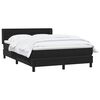 vidaXL Cama box spring con colch&oacute;n terciopelo negro 160x210 cm
