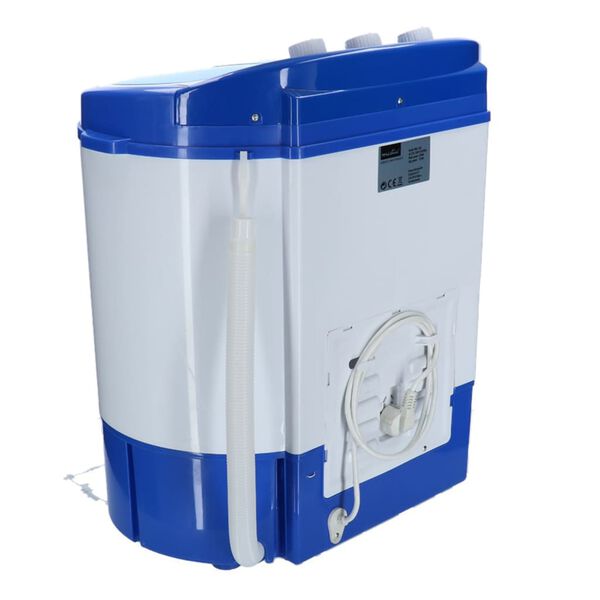 Mestic Lavadora port&aacute;til 2 en 1 MW-120 azul y blanco 250 W