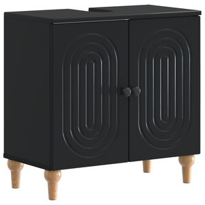 vidaXL Mueble de lavabo para ba&ntilde;o ALKMAAR Negro 59,5 x 31,5 x 59 cm