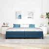 vidaXL Cama tipo Box Spring con colch&oacute;n Azul 200 x 200 cm tela