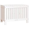 vidaXL Caja de almacenaje jard&iacute;n madera de pino blanco 76x42,5x54 cm