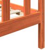 vidaXL Estructura de cama con cabecera 2 pcs Marrón cera 150 x 200 cm