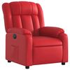 vidaXL Sillón reclinable eléctrico de cuero sintético rojo