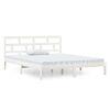 vidaXL Estructura cama doble peque&ntilde;a madera maciza blanco 120x190 cm