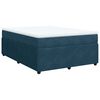 vidaXL Cama box spring con colch&oacute;n terciopelo azul oscuro 140x200 cm