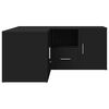 vidaXL Mueble de esquina madera de ingeniería negro 160x40x45 cm