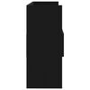 vidaXL Aparador de madera contrachapada negro 105x30x70 cm