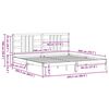 vidaXL Estructura de cama madera maciza blanca 200x200 cm