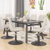 vidaXL Silla de comedor giratoria 6 uds terciopelo crema