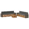 vidaXL Conjunto de sof&aacute;s de exterior 9 uds. Natural y Antracita