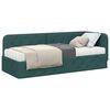 vidaXL Estructura de cama en esquina Verde oscuro 80 x 200 cm tela