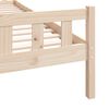 vidaXL Estructura de cama individual sin colch&oacute;n madera maciza