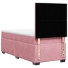vidaXL Cama box spring con colch&oacute;n terciopelo rosa 80x200 cm