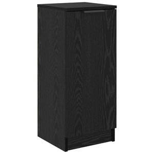 vidaXL Aparador Roble Negro 30 x 30 x 70 cm Madera de ingenier&iacute;a