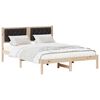 vidaXL Estructura de cama Negro 140 x 200 cm Madera de pino macizo