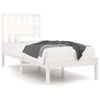 vidaXL Estructura de cama madera maciza de pino blanco 90x200 cm