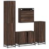 vidaXL Set de muebles baño 4 pzas madera contrachapada roble marrón