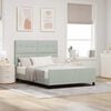 vidaXL Cama tipo Box Spring Gris claro 160 x 200 cm Terciopelo