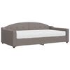 vidaXL Sof&aacute; cama con colch&oacute;n tela gris taupe 100x200 cm
