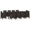 vidaXL Conjunto de Comedor de Jard&iacute;n 11 uds. Marr&oacute;n Polipropileno