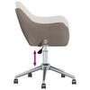 vidaXL Silla de comedor giratoria tela gris taup&eacute;