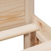 vidaXL Cama con cabecero sin colchón madera maciza de pino 140x200 cm