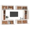 vidaXL Muebles para TV 6 piezas madera maciza de pino blanco
