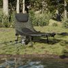 vidaXL Tumbona de pesca patas para barro ajustables plegable camuflaje