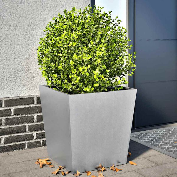 vidaXL Jardineras 2 uds acero galvanizado 50x50x50 cm