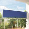 vidaXL Toldo lateral retr&aacute;ctil de jard&iacute;n azul 80x300 cm