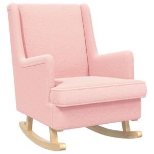 vidaXL Mecedora Rosa 62 x 80 x 85 cm Boucl&eacute;