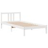 vidaXL Estructura de cama con cabecero sin colchón blanco 90x200 cm