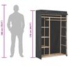 vidaXL Armario de tela gris 110x40x170 cm