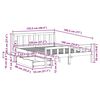 vidaXL Estructura de cama sin colch&oacute;n madera maciza de pino 120x190 cm