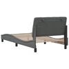 vidaXL Estructura de cama sin colch&oacute;n tela gris oscuro 90x200 cm