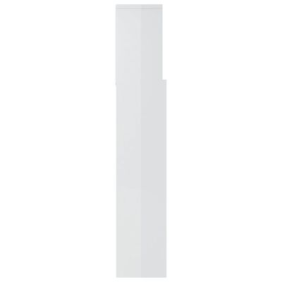 vidaXL Mueble cabecero blanco brillante 180x19x103,5 cm