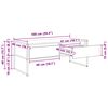 vidaXL Mesa de Caf&eacute; Roble Humo 100 x 46 x 40 cm Madera contrachapada