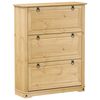 vidaXL Mueble zapatero Corona madera maciza de pino 99x32x124,5 cm